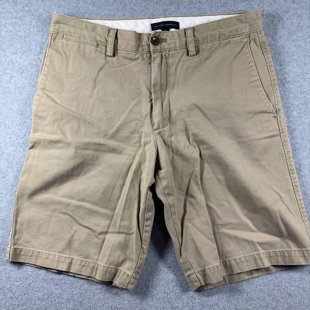 Banana‎ Republic NW Basic Khaki Shorts Coconut Husk Tan Cotton Size 32